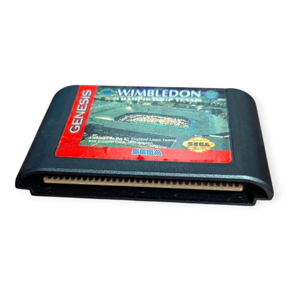 Wimbledon Championship Tennis Sega Genesis 1993 Sports Game Case‎ & Cartridge